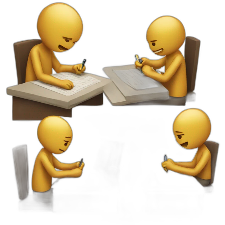 human creating world through writing emoji
