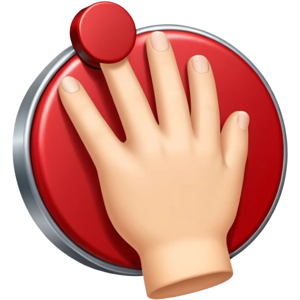 hand hitting a buzzer emoji