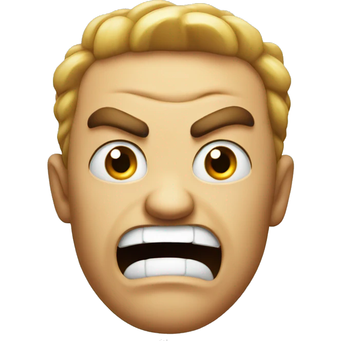 Angry while smiling Emoticon emoji