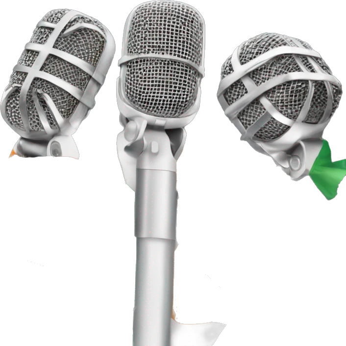 One Direction's microphones, for example, Niall's is with the Irish flag, they are like this one 🎤 but the handle is the color of each member emoji