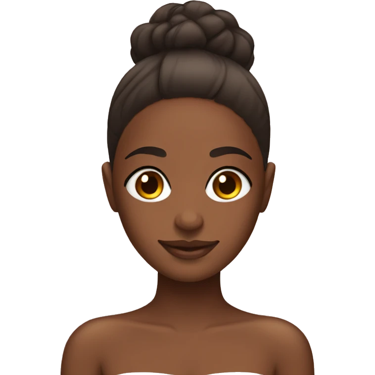 Brown skin girl with edges having a spa day  emoji