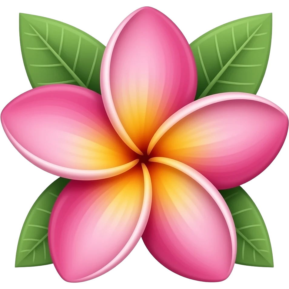 Frangipani flower emoji