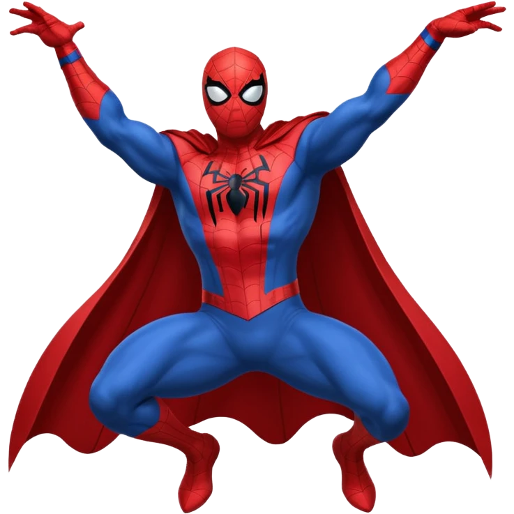 Spider-Man on Batman’s shoulders emoji