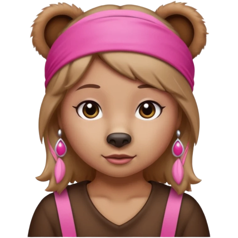 athlee bear with headband emoji
