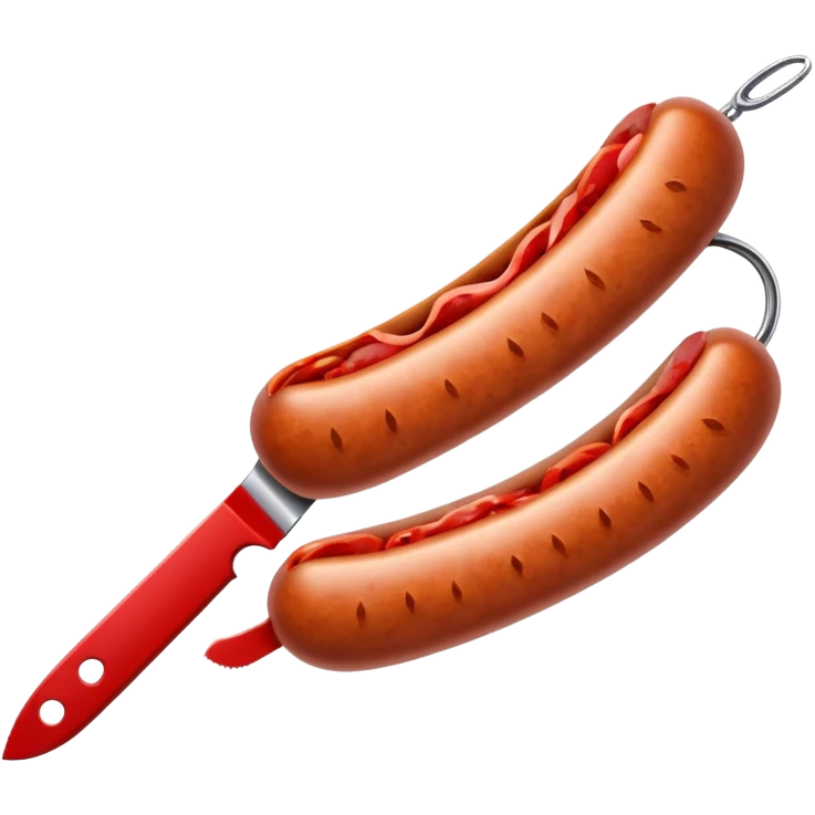 sausage with a razor blade inside emoji