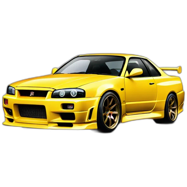 drifting Nissan skyline R34  emoji