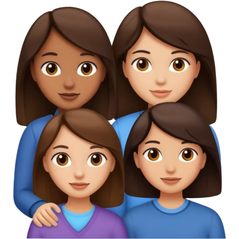 Friends brunette emoji