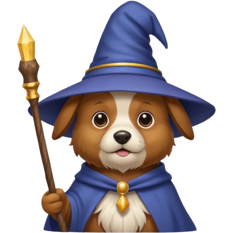 Dog wizard emoji