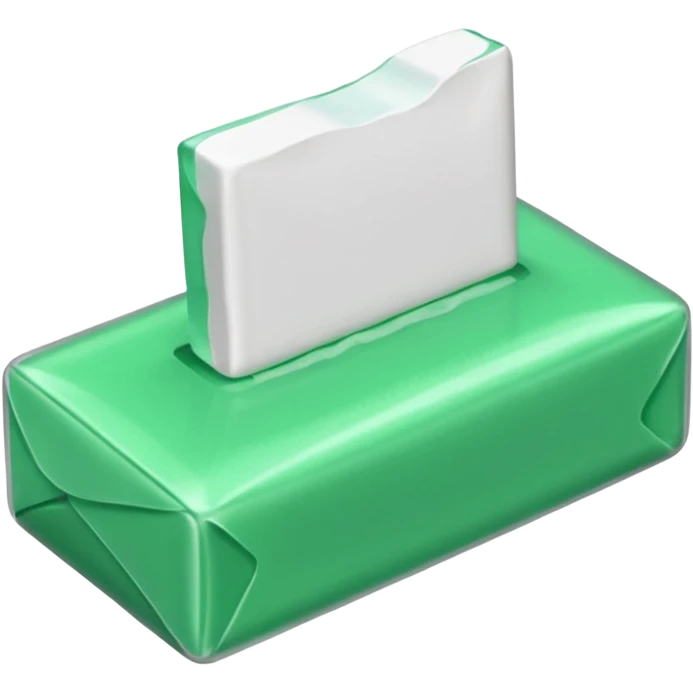 WHITE ERASER WARPED GREEN PACKAGE emoji