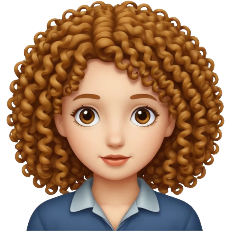 دختر مو فرفری emoji