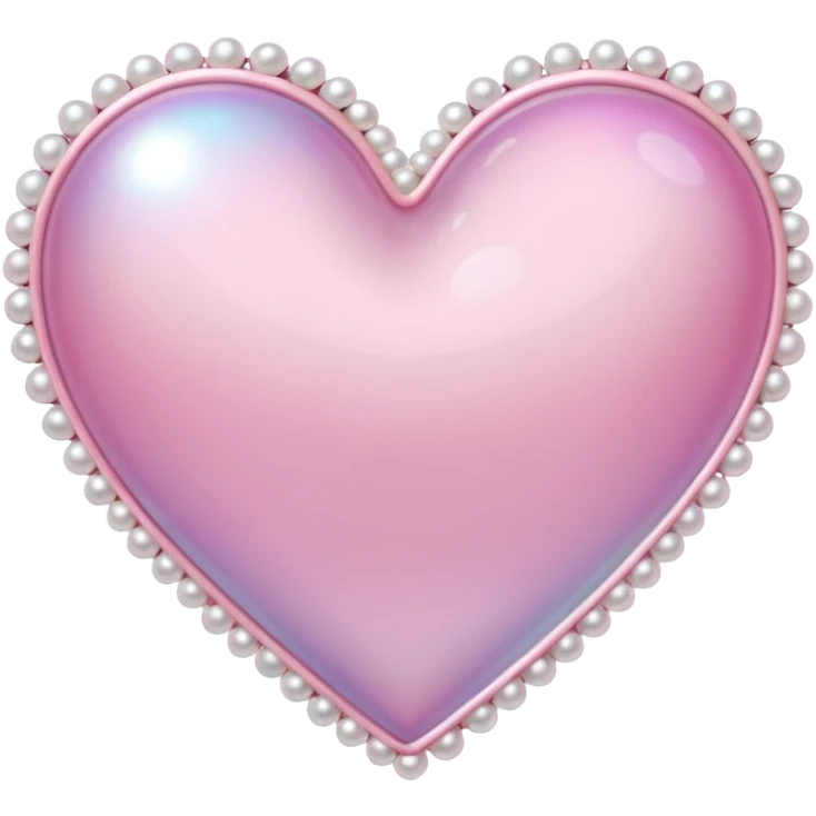 sakura heart with a pearl border emoji