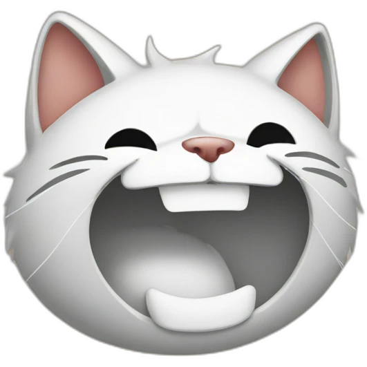 depressed cat screaming emoji