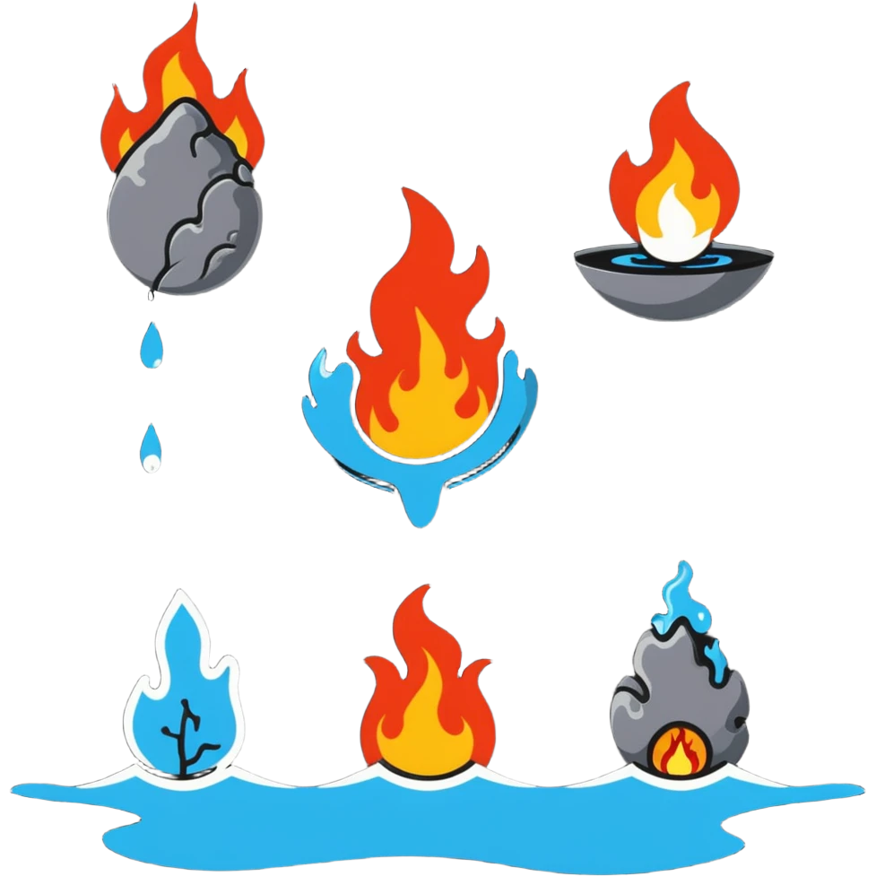 four elements nature powers emoji
