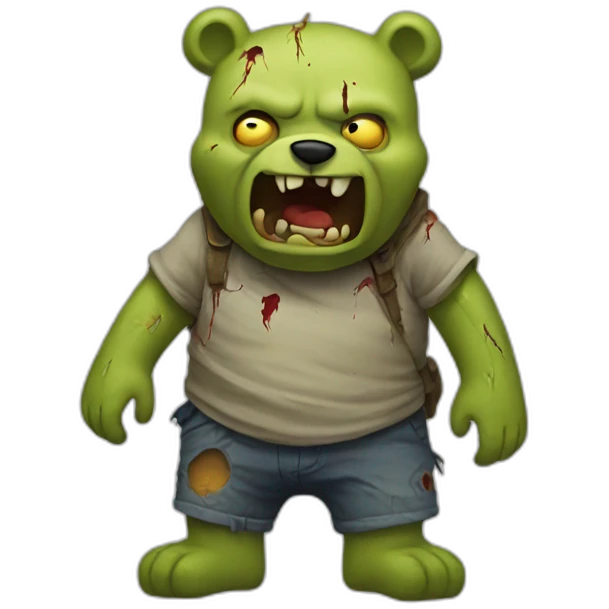 Pooh zombie emoji