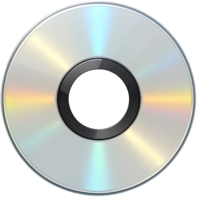 белый светящийся CD-диск, no background emoji