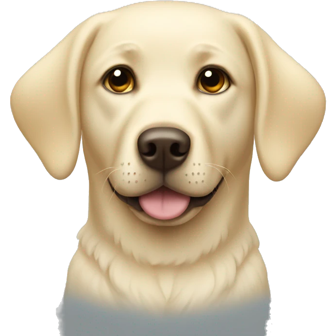 Blonde Labrador as an angel emoji