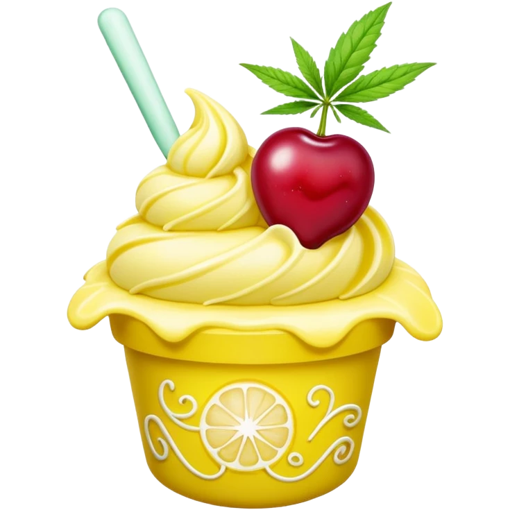 lemon cherry gelato with weed emoji