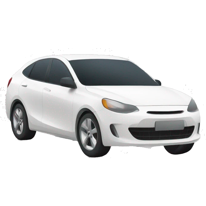 minimalist car on white background emoji