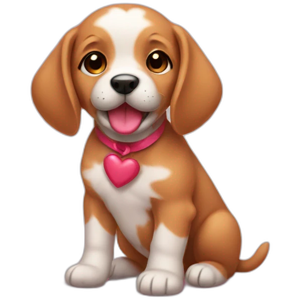 A valentine puppy  emoji