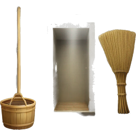 Russian steam room with birch broom emoji