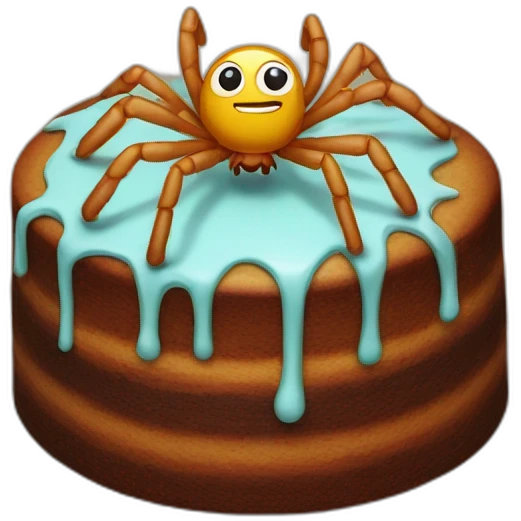 spider on a cake emoji