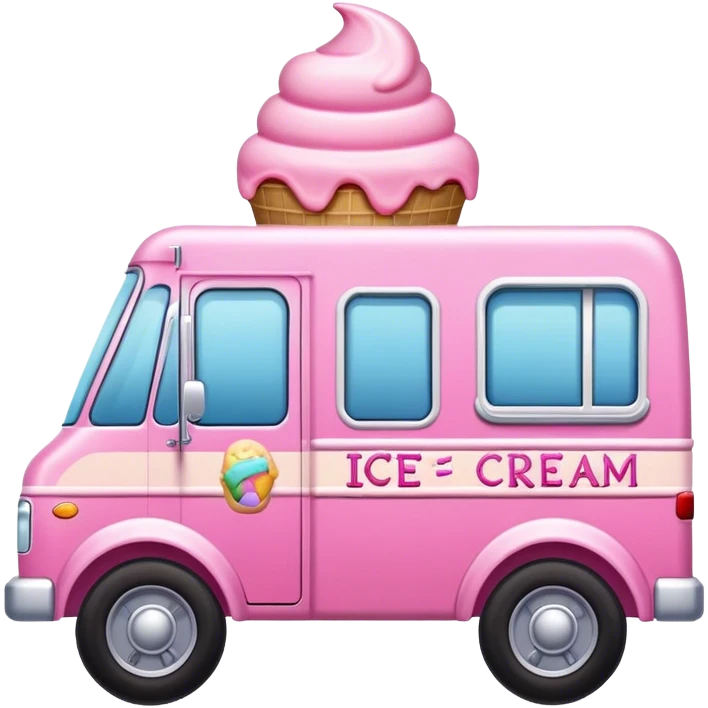 pink ice cream truck emoji