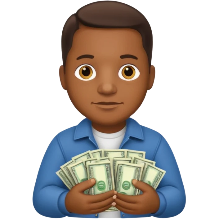 franklin saint from snowfall perhaps holding money or anything that shows its him emoji