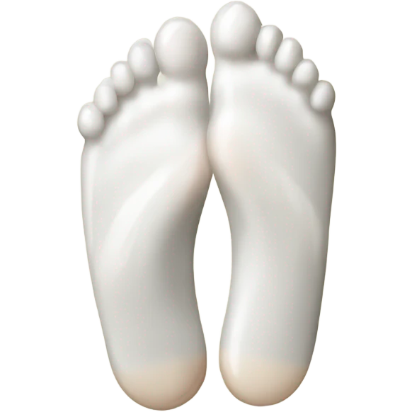 Feet covered in milk emoji