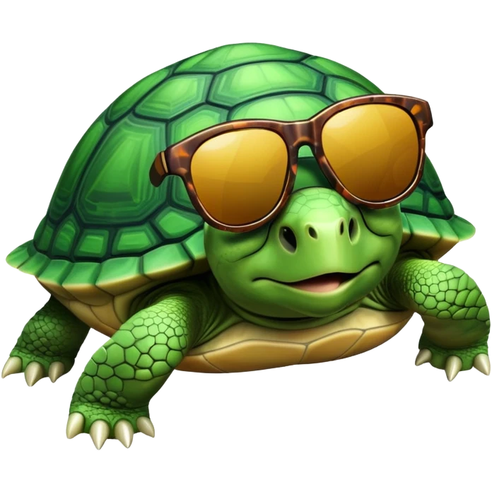 Turtle with sunglasses  emoji