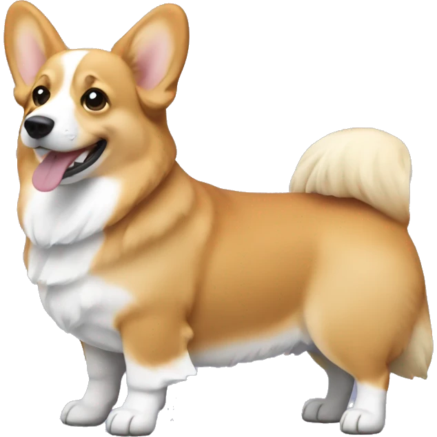Corgi with blond hair emoji