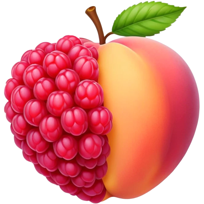 Peach raspberry combo emoji