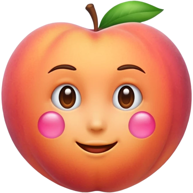 Peach emoji shimmering emoji
