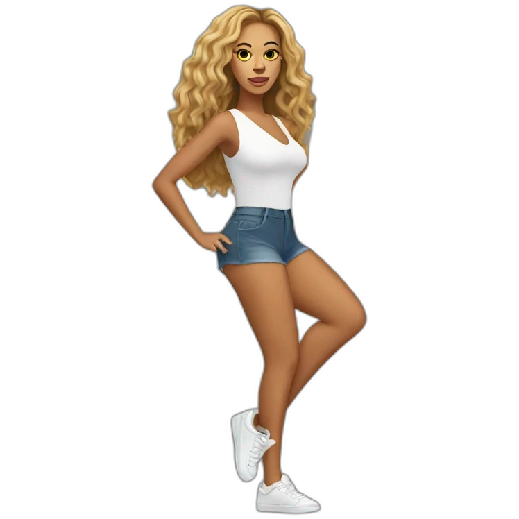 beyonce with one leg emoji