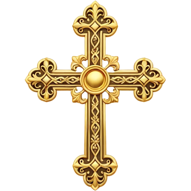 Eastern Orthodox cross. Transparent bakgrundl. emoji