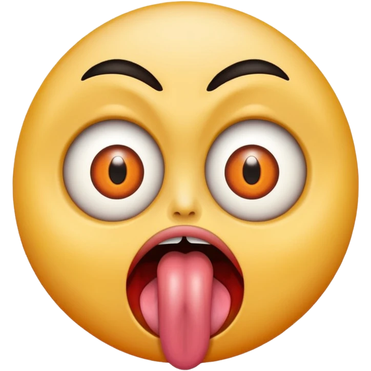 sticking out a tongue with crazy eyes emoji