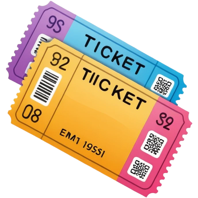 Ticket (flat design) emoji