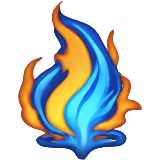 blue fire ios emoji emoji
