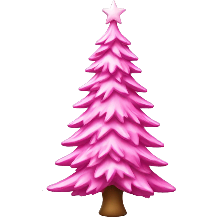 Christmas tree pink emoji