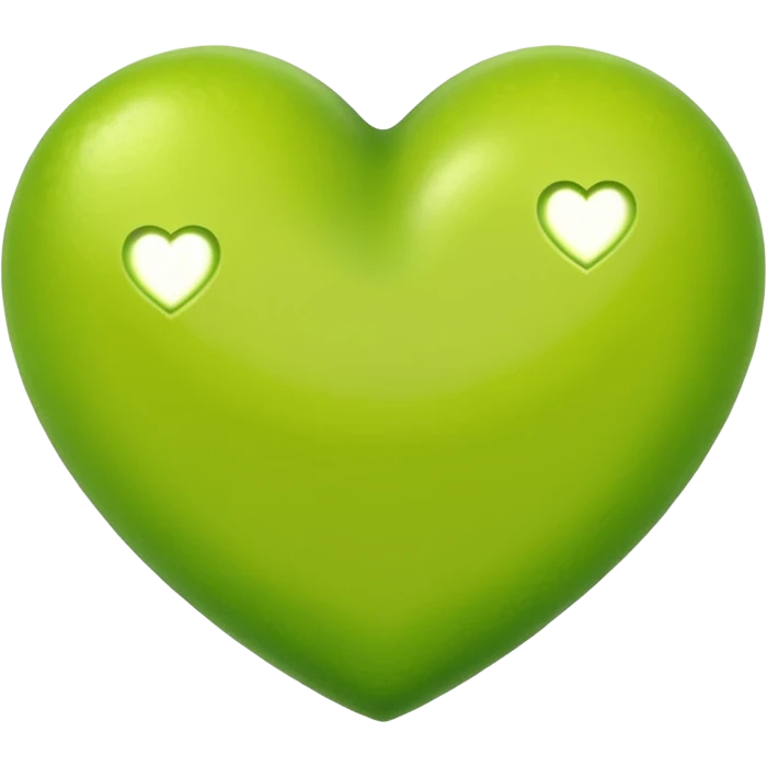 lime green heart emoji
