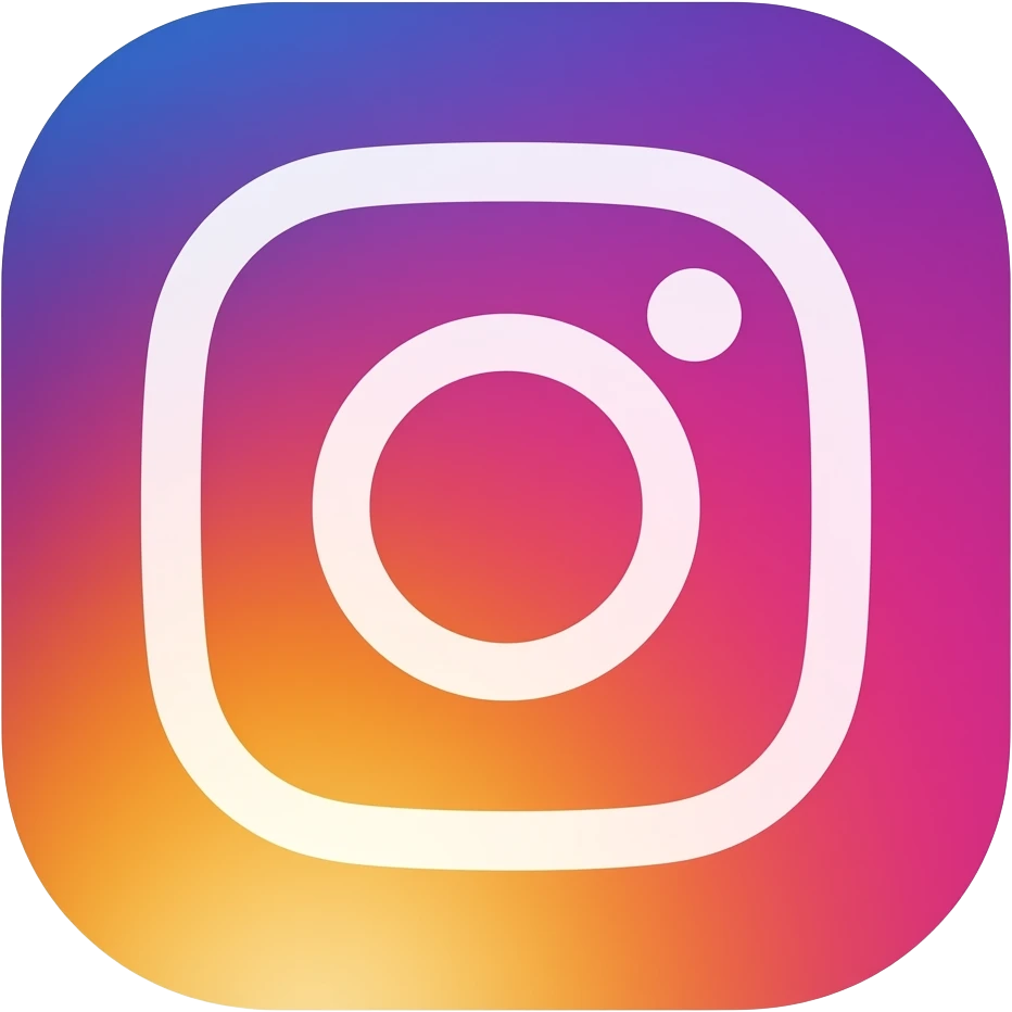 instagram icon emoji, soft beige , glossy iOS 18 style minimal aesthetic emoji