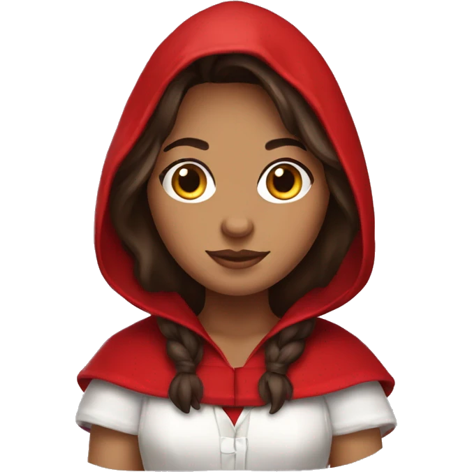 little red riding hood brunette emoji