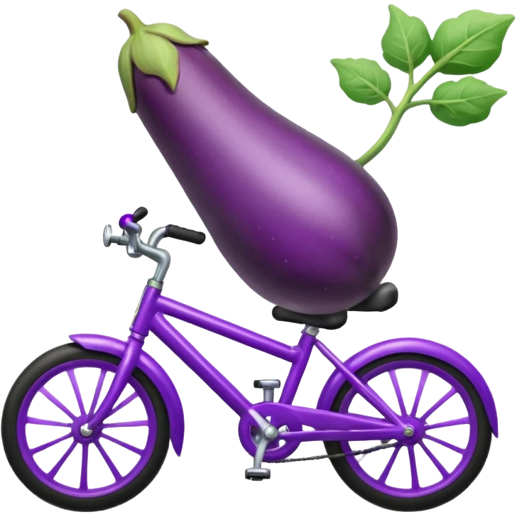Eggplant riding a bike emoji