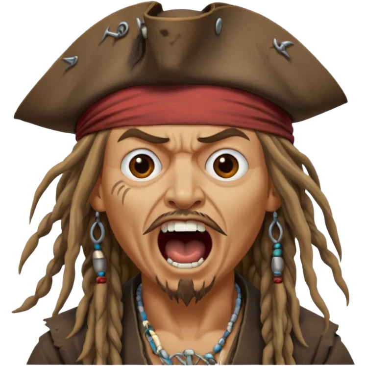 jack sparrow screaming emoji