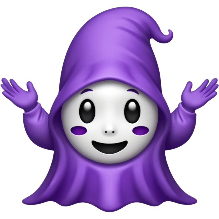 pirulito fantasma roxo e branco emoji