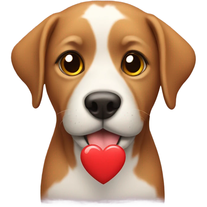 dog with heart  emoji