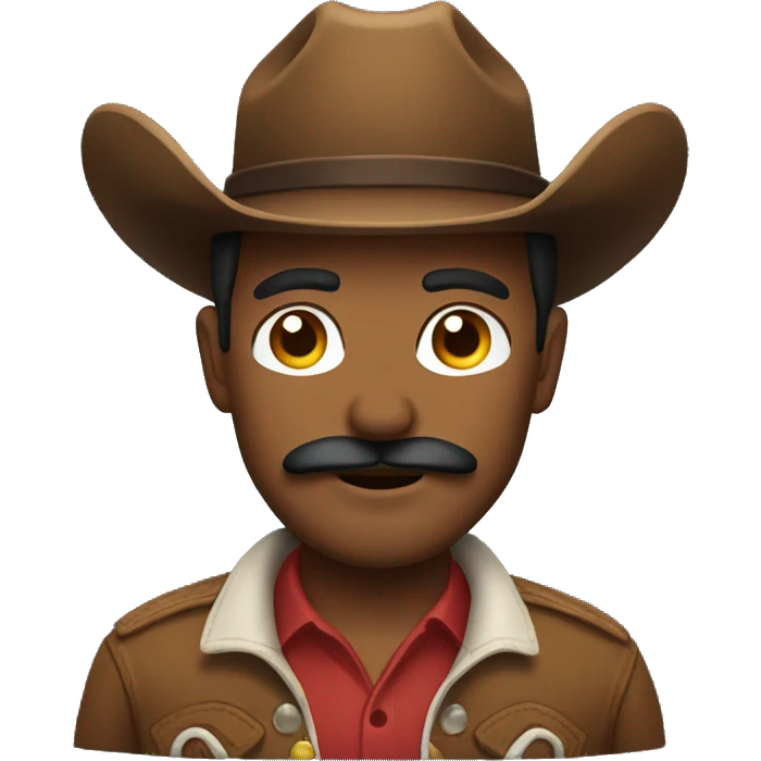 brown cowboy with moustache  emoji