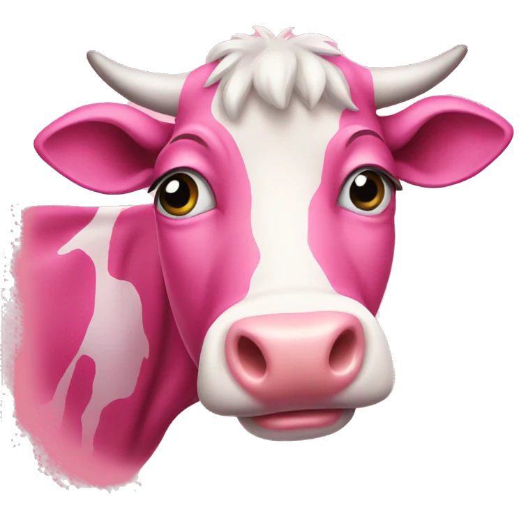 Pink cow emoji