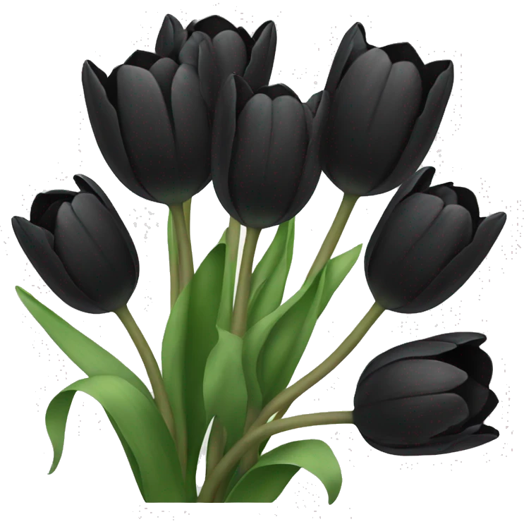 bouquet of black tulips emoji
