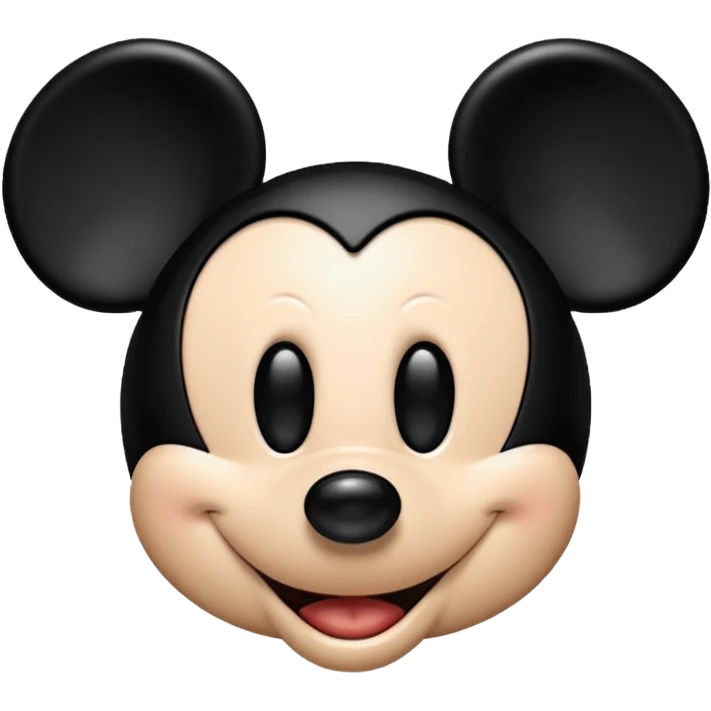 mickey mouse head black emoji