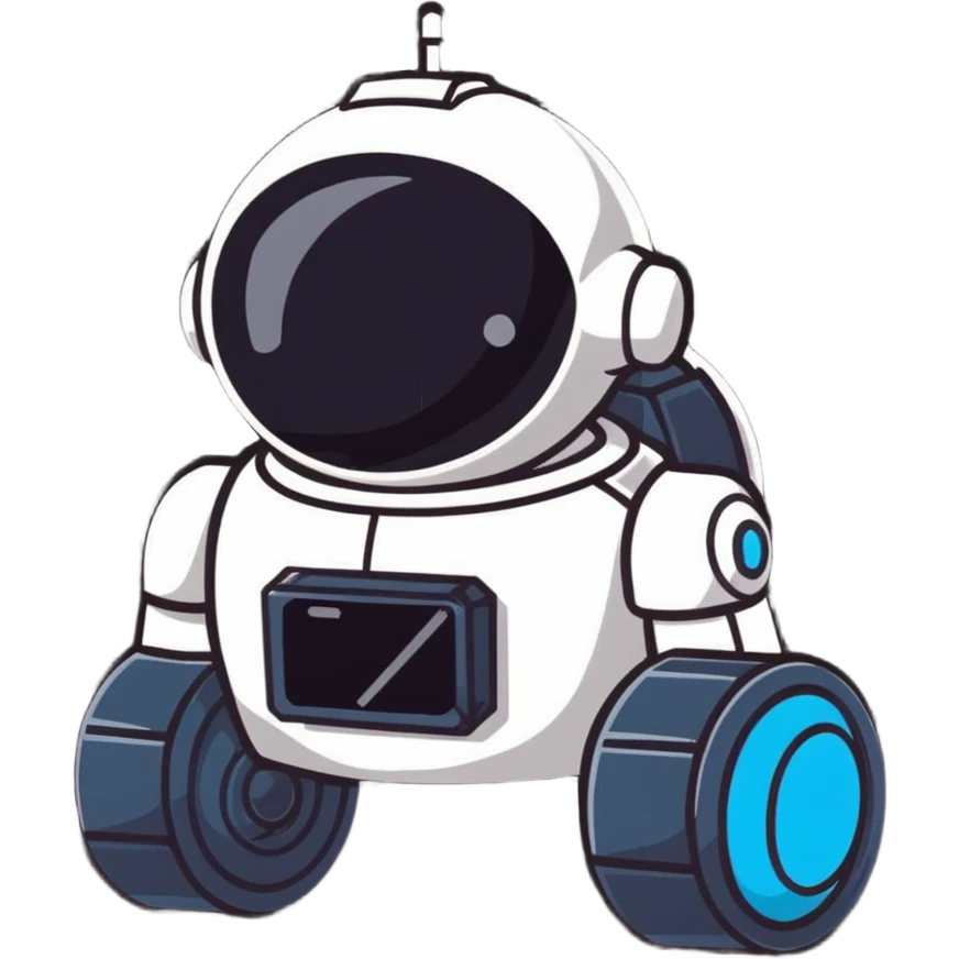 Stealth robot with cloaking panels and low profile emoji